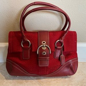 Red Vintage Coach Purse